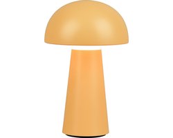 REALITY LENNON - Tafellamp - Geel - incl. 1x SMD 2W - Oplaadbare - Buitenlamp - Dimbaar - Buitenverlichting - IP44