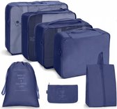 Packing Cubes set 7-Delig - Compression Cube - Koffer Organizer set - Koffer Organizer - Compression Packing Cubes - Blauw