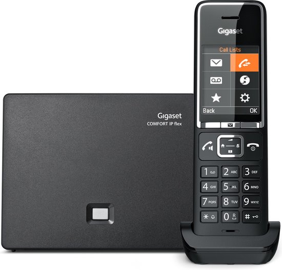 Foto: Gigaset comfort 550a ip flex analoge en ip draadloze dect telefoon