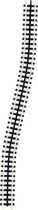 N Fleischmann rails (zonder ballastbed) 9119 Tandradrail, Flexibel 222 mm