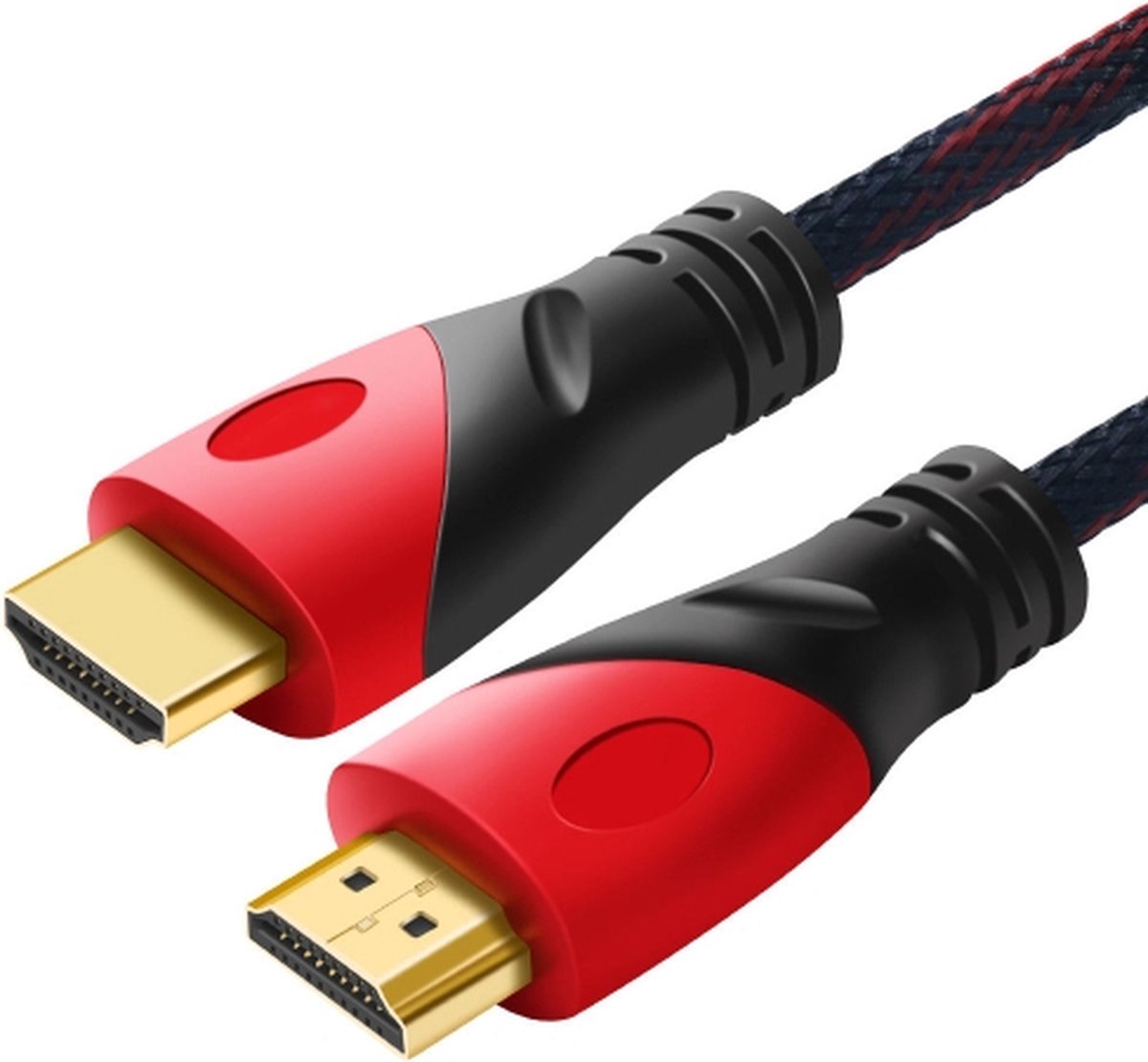 1,5 m gevlochten mini-HDMI naar HDMI 19-pins kabel (verguld)