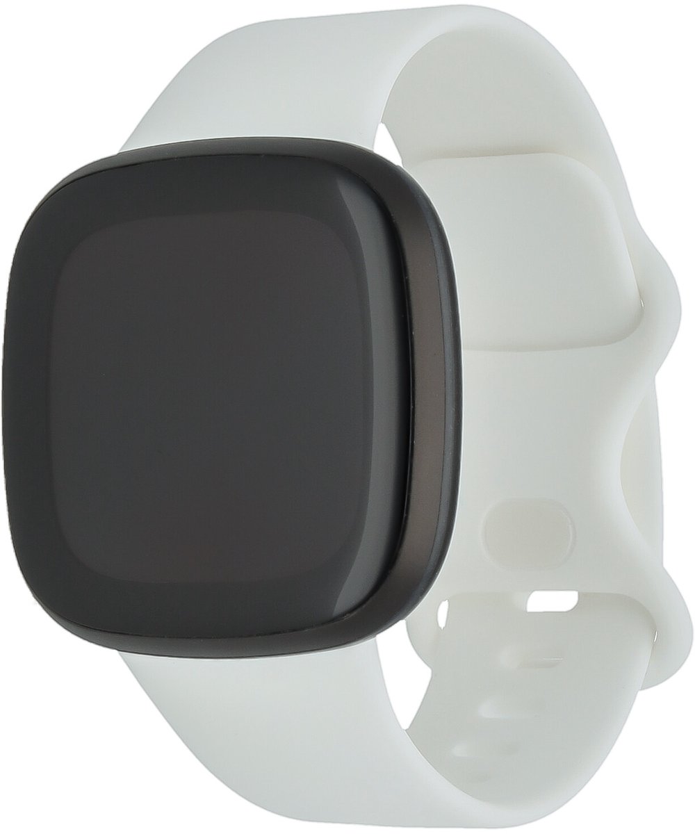 123watches sport band - wit - SM - Geschikt voor Fitbit Versa 3 & 4 / Sense