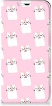 Bookcase Valentijn Cadeaus Geschikt voor Samsung Galaxy A23 Smart Cover Hoesje Sleeping Cats