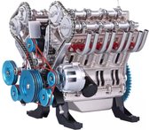 Revell 00449 Teching Werkend 8 Cilinder Motor Bouwpakket Metalen Modelbouwpakket