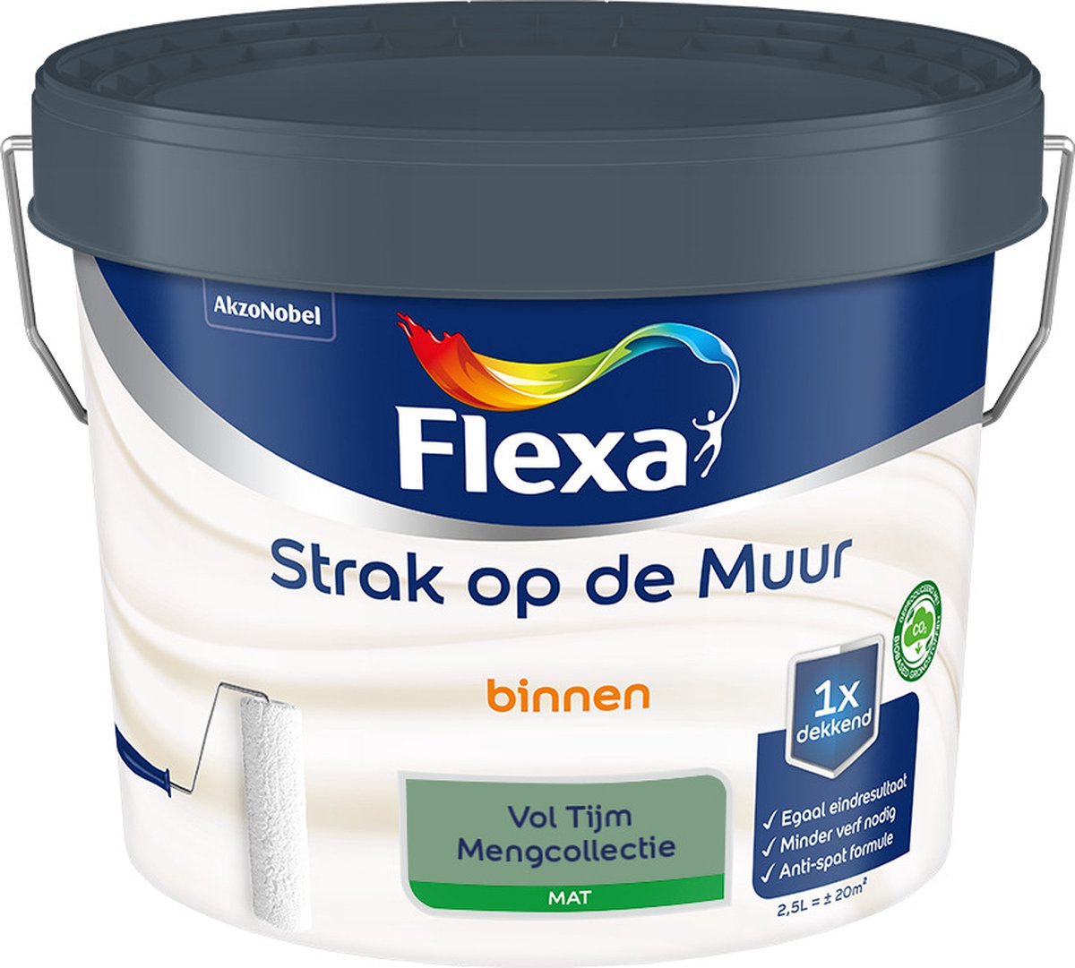 Flexa Strak op de muur - Muurverf - Mengcollectie - Vol Tijm - 2,5 liter