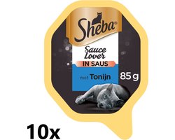 Sheba Alu - Sauce Lovers - Tonijn - 10x85g - Kattenvoer Kuipje