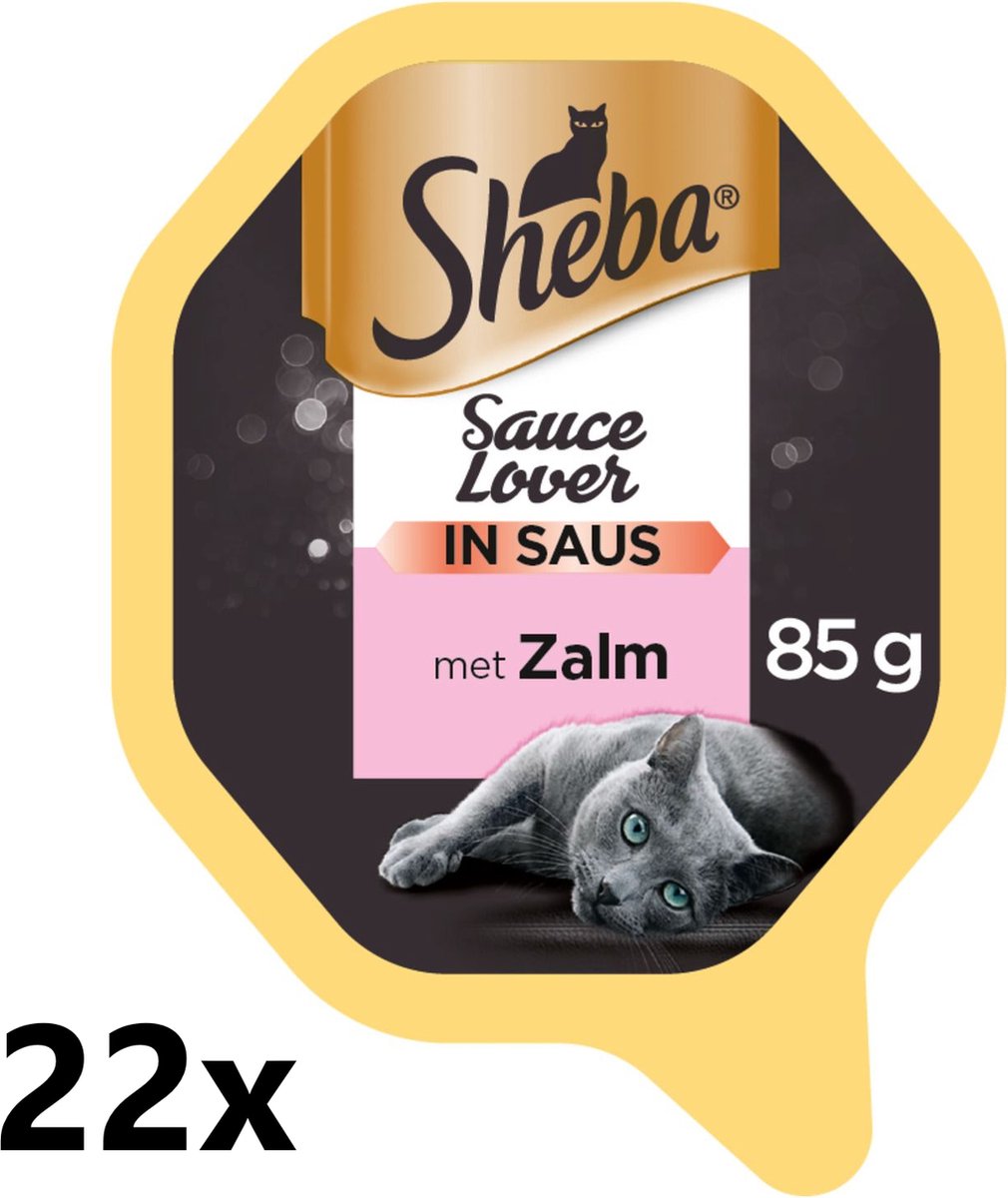 Sheba Sheba Alu - Sauce Lovers - Zalm - 22x85g - Kattenvoer Kuipje