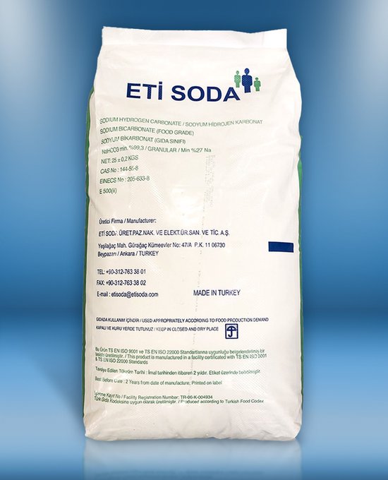 Bicorbonate de sodium en sac 25Kg
