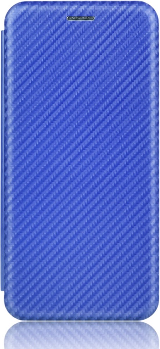 Slim Carbon Cover Hoes Etui voor iPod Touch - Blauw - 