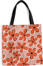 Sac Bandoulière - Sac De Plage - Motifs Shopper - Vintage - Bloem - 45x45 cm - Sac Coton