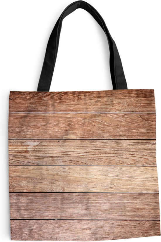 MuchoWow® Sac bandoulière - Sac de plage - Big Shopper - Sac shopping - Bois de chêne - Planches - Motifs - 40x40 cm - Sac en coton