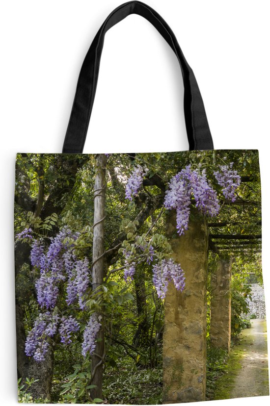 Sac bandoulière - Sac de plage - Shopper Wisteria in a shadow path - 45x45 cm - Sac coton