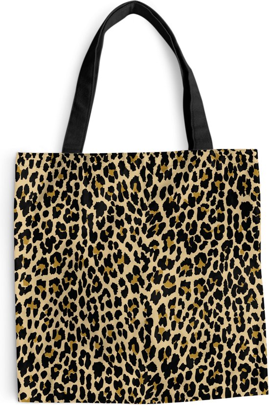Sac bandoulière - Sac de plage - Shopper Imprimé Panthère - Motifs - Animaux - 45x45 cm - Sac en coton