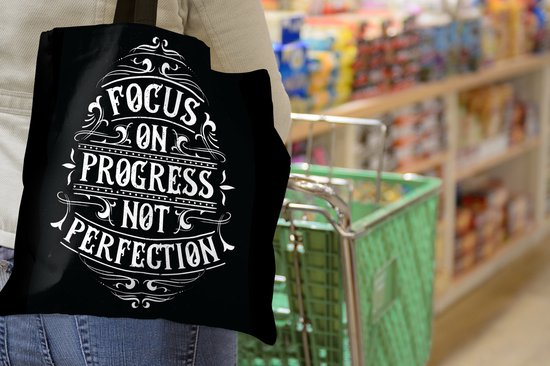 Sac à bandoulière - Sac de plage - Shopper Motivation - Lettres - Rétro - 40x40 cm - Sac en coton