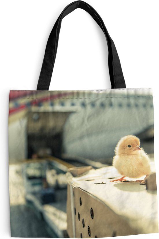 Sac bandoulière - Sac de plage - Shopper Chick - Kip - Avion - 40x40 cm - Sac coton