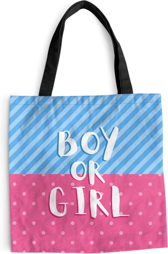 Sac bandoulière - Sac de plage - Shopper Babyshower - Bébé - Parentalité - Garçon ou fille - Bébé coming - 40x40 cm - Sac coton