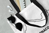 MuchoWow® Schoudertas - Strandtas - Big Shopper - Boodschappentas - F1 - Monaco - Circuit - 45x45 cm - Katoenen tas - Cadeau voor man