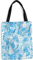 MuchoWow® Schoudertas - Strandtas - Big Shopper - Boodschappentas - Patronen - Carnaval - Masker - 40x50 cm - Katoenen tas