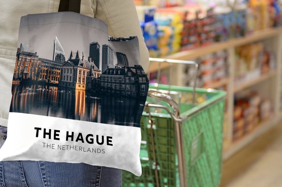 Sac bandoulière - Sac de plage - Shopper Pays- Nederland - Soir - Maisons - 40x40 cm - Sac en coton