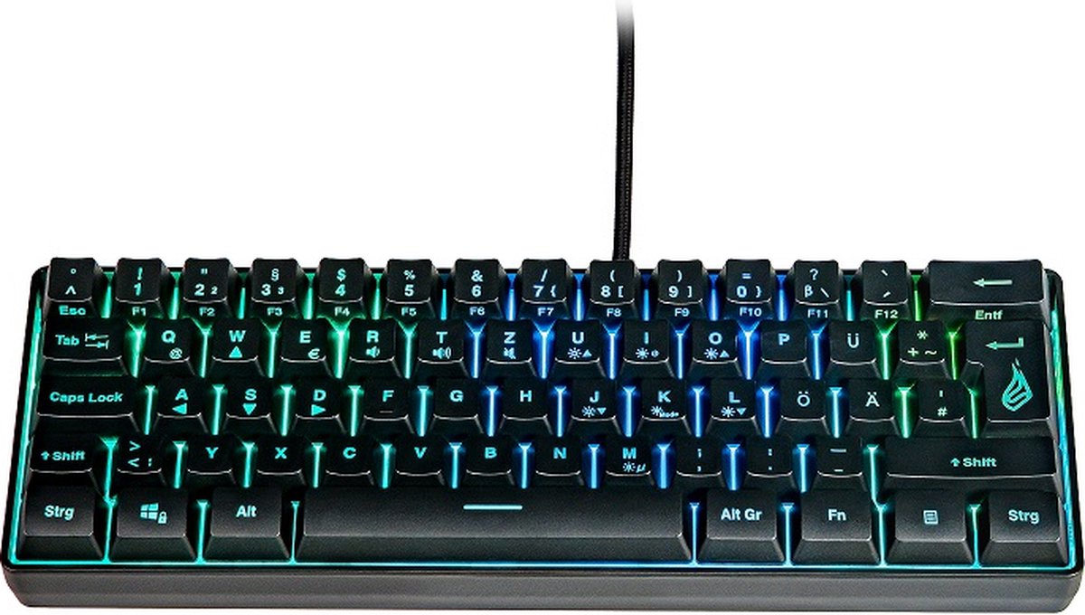 SureFire KingPin X1 60% Gaming RGB Keyboard QWERTZ German