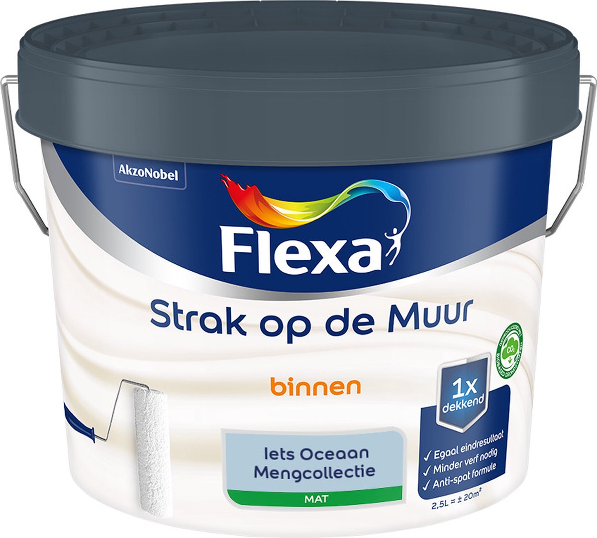 Flexa Strak op de muur - Muurverf - Mengcollectie - Iets Oceaan - 2,5 liter