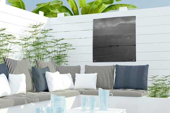 Posters de jardin Mer des Wadden - Zwart - Wit - Mer des Wadden - 50x50 cm