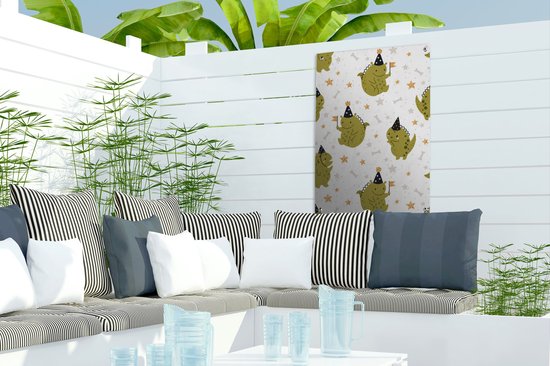 Motifs de Décoration de jardin - Dinosaurus - Fête - 40x60 cm - Affiche de jardin - Toile de jardin