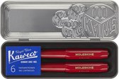 Set de marqueurs Moleskine X Kaweco , stylo plume Medium et stylo à bille 1,0 mm, rouge