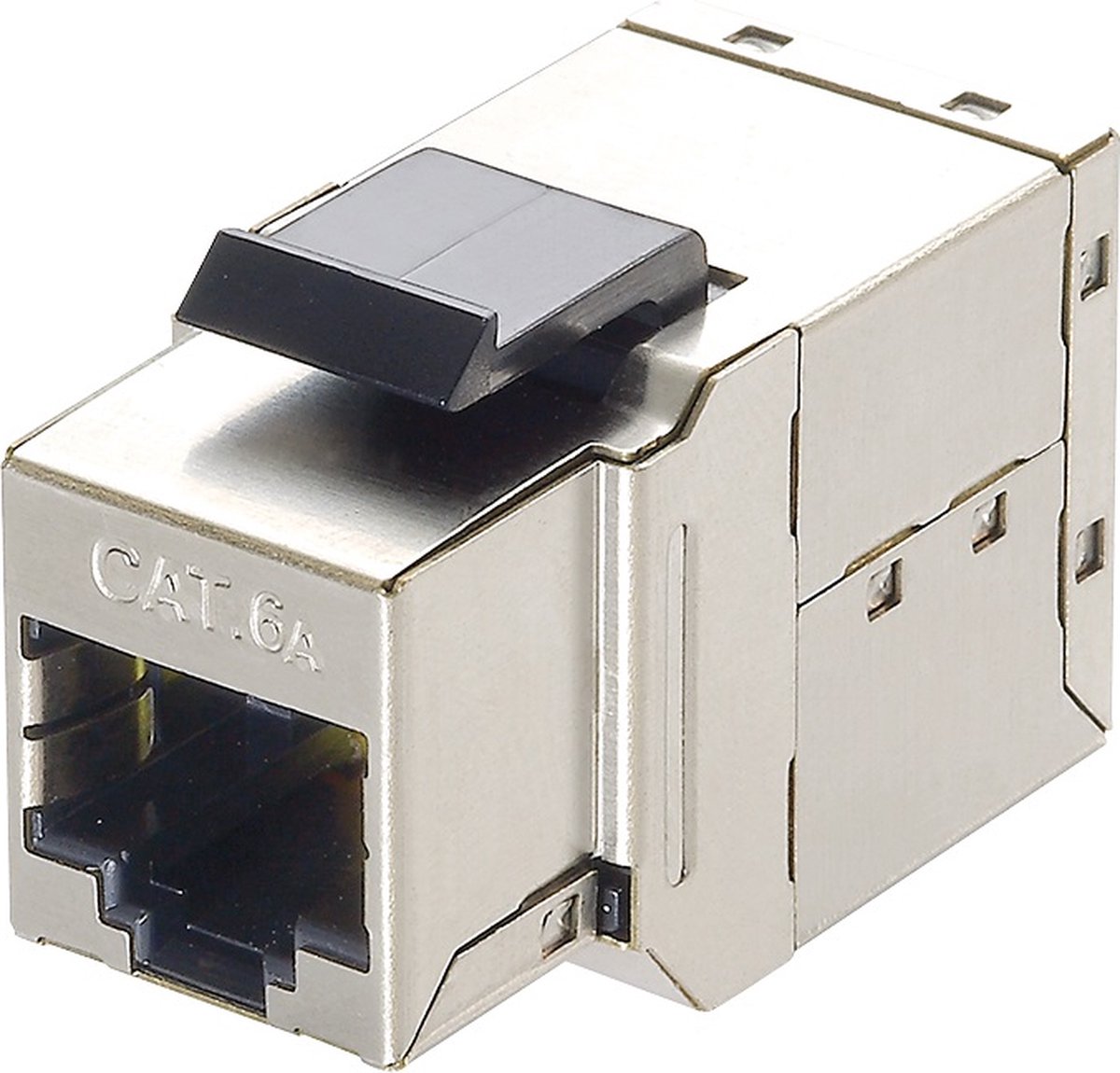 STP CAT6a 10 Gigabit Keystone module RJ45 - RJ45 / messing