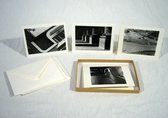 Alain Ceccaroli - Vintage dubbele kaarten - Zwart-wit - Set van 3x4 kaarten met eco-katoen enveloppen