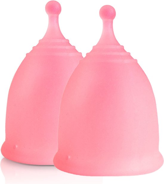 uitdrukken vier keer toediening Herbruikbare menstruatiecup - 2 stuks - maat S - roze - alternatief voor  tampons en... | bol.com