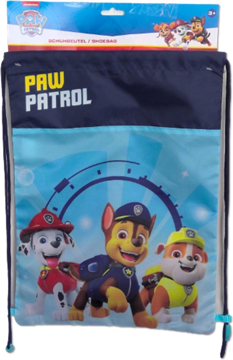 Paw Patrol gymtas blauw - 37 x 28 cm - Polyester - Chase - Marshall - Rubble