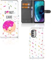 Smartphone Hoesje Motorola Moto G51 5G Bookcase met Quotes Donut Cadeautjes voor Meisjes