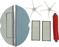 Onderhoudset - Geschikt voor Xiaomi Roborock S7, T7, T7 plus - 2 zijborstels - 1 rubberen borstel - 2 HEPA filters - 2 dweilpads - Alternatief