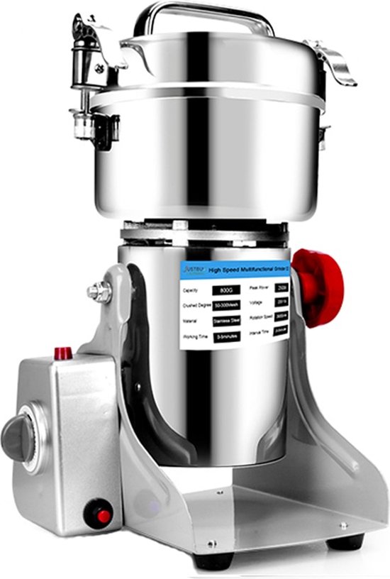 Elektrische pindakaas, draagbare pindakaas-machine, kleine notenmolen van 500 ml, huishoudelijke en commerciële koffiebakmachine, maïs