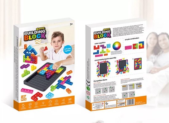 Puzzel bouwsteen Fidget 3 In 1 speelgoed-Unisex Verlicht stress en angst