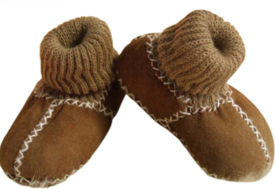 LuLu- Slip bébé en peau de mouton - avec chaussette en laine de mouton -  Taille 0 - 6 mois | bol.com