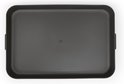 Boîte à lunch Brabantia gris foncé, modèle plat, en plastique.