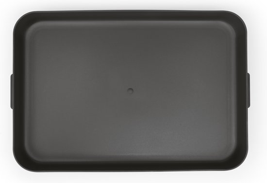 Boîte à lunch Brabantia gris foncé, modèle plat, en plastique.