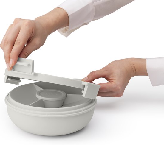 Récipient à salade Brabantia Make & Take - 1,3 l - Plastique - Gris clair
