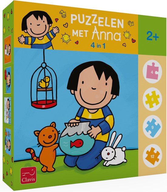 Bevestigen Beukende Kneden Puzzelen met Anna. 4-in-1-puzzel | bol.com