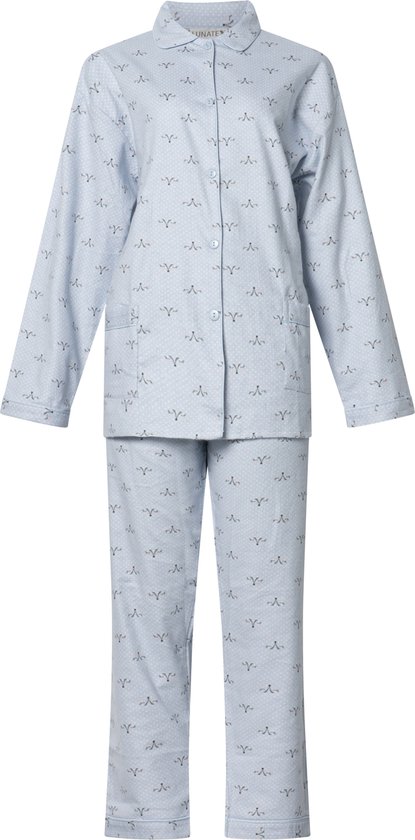 Lunatex dames pyjama flanel | MAAT XL | Vos | grijs