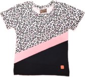 T-shirt panter roze/roze/zwart