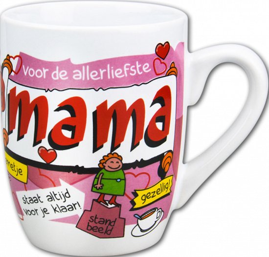 marketing spek ondergoed Moederdag - Verjaardag - Cartoon Mok -Voor de allerliefste mama - Gevuld  met een luxe... | bol.com