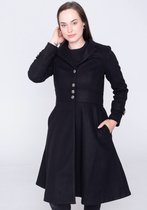 mantel jas dames zwart (XL)