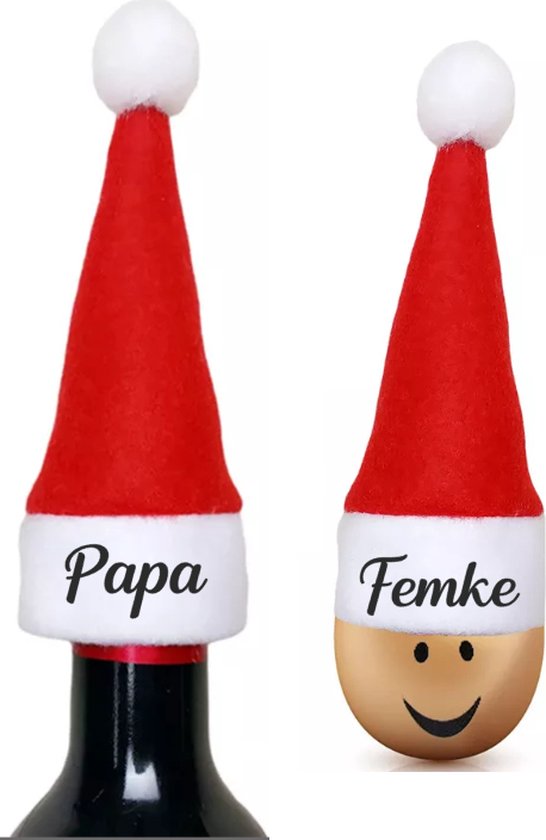 100 stuks mini gebreide muts om te knutselen, mini-wollen muts, poppenhoed, kerstmuts, kleine wijnfles, topper, hoed voor doe-het-zelf knutselen, kunsthandwerk, kerstversiering, kerstcadeaus
