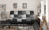 Maxi Huis - Cayo - slaapbank - 3-zitsbank voor woonkamer - sofa bank - zwart + grijs