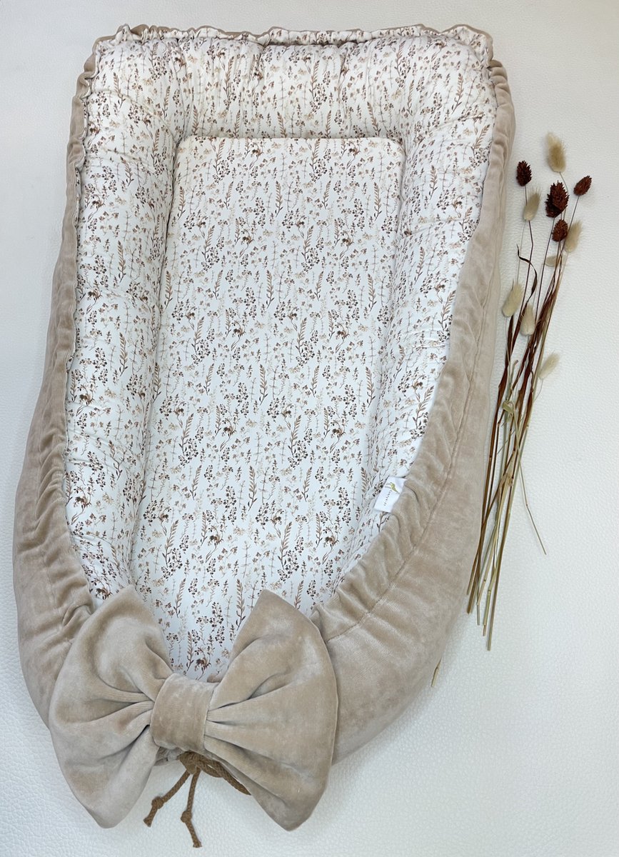 Babynest | Comfykids | Velours l Beige | Oeko-tex | +GRATIS dekentje