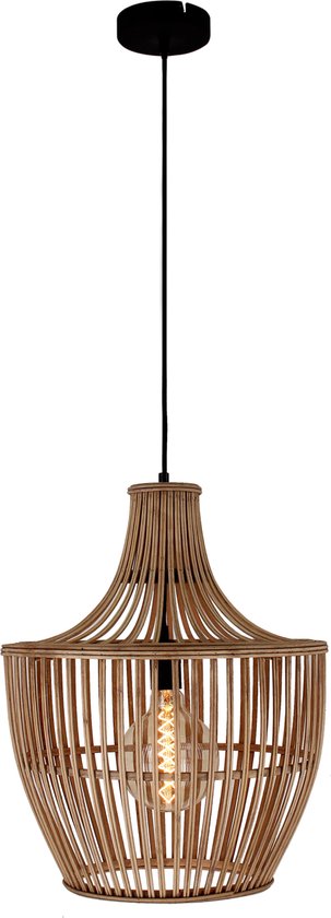 Chericoni Nature Trapeze Hanglamp - 1 lichts - Ø 37 cm - E27 - Natuur hout