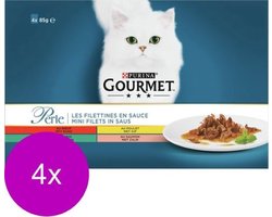 4x Gourmet Perle - Mini Filets in Saus - Kattenvoer - 12x85g
